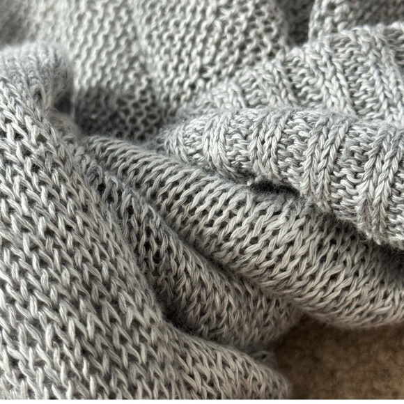 Eileen Fisher Cardigan Open Front Sweater Organic Linen Heather Grey Lightweight - Picture 12 of 16